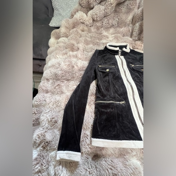 Boston Proper Velour utility jacket, Black and White, XS - Picture 6 of 15